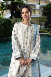 Calafia | 3Pc Unstitched Suit Jacquard Lawn 25 Seraph By Mushq